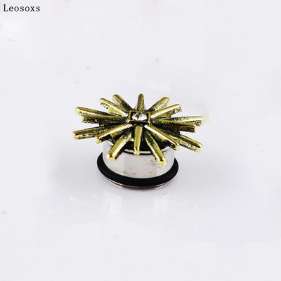 Leosoxs 1buc Bijuterii 5-20mm Ofertă fierbinte Nou Retro Auricul Oțel inoxidabil Scripete Expansiune urechi dopuri pentru urechi Bijuterii Piercing pentru corp