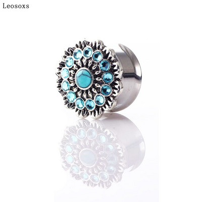 Leosoxs 1buc Bijuterii 5-20mm Ofertă fierbinte Nou Retro Auricul Oțel inoxidabil Scripete Expansiune urechi dopuri pentru urechi Bijuterii Piercing pentru corp