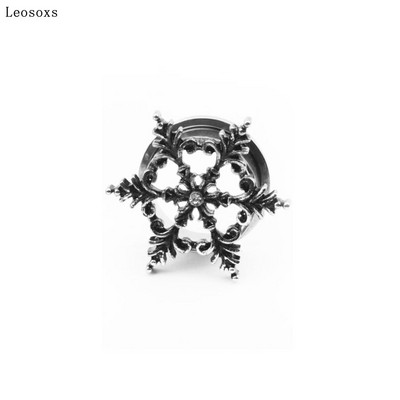 Leosoxs 1buc Bijuterii 5-20mm Ofertă fierbinte Nou Retro Auricul Oțel inoxidabil Scripete Expansiune urechi dopuri pentru urechi Bijuterii Piercing pentru corp