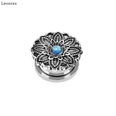 Leosoxs 1buc Bijuterii 5-20mm Ofertă fierbinte Nou Retro Auricul Oțel inoxidabil Scripete Expansiune urechi dopuri pentru urechi Bijuterii Piercing pentru corp