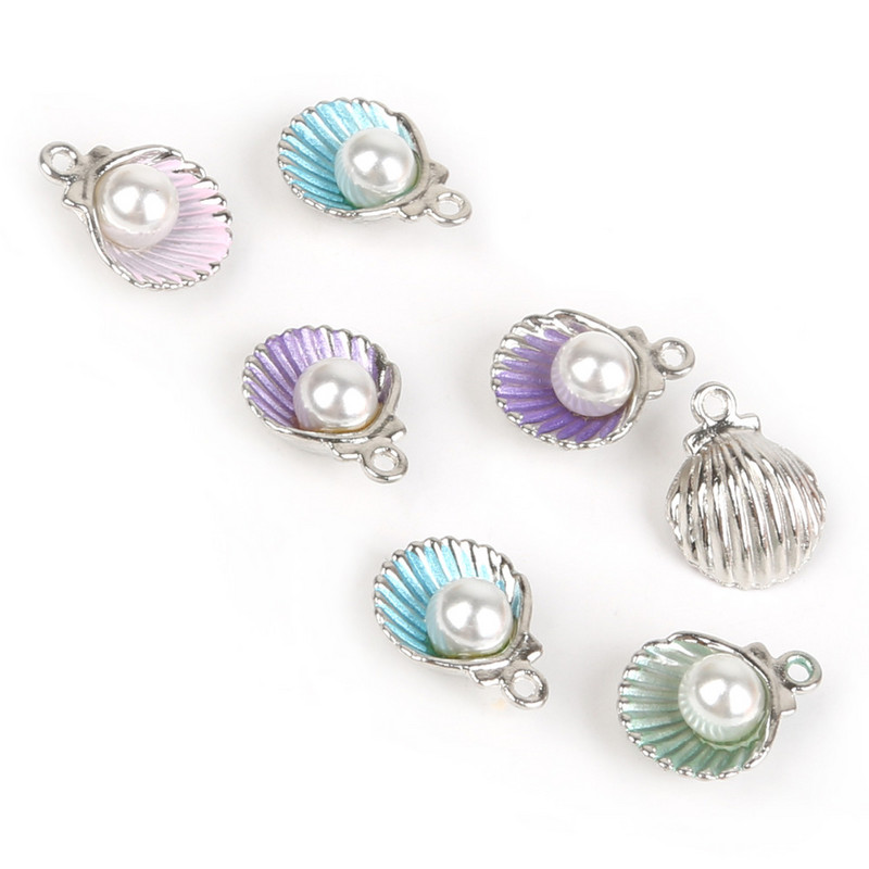 10 buc/lot pandantive din aliaj de coajă emailată pentru femei, cercei, bijuterii, pentru a se potrivi brățări și coliere, descoperiri de bijuterii DIY