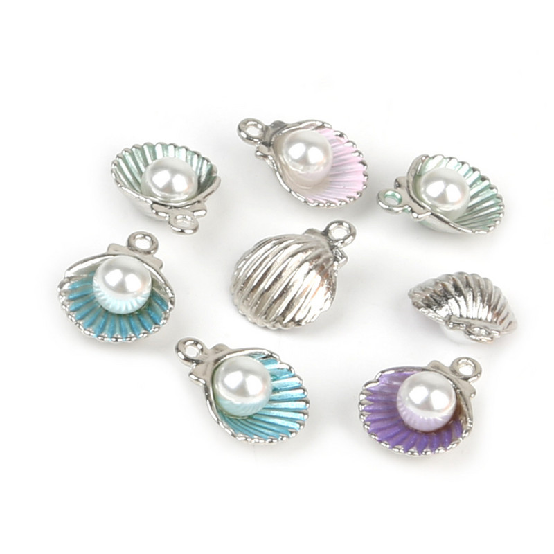 10 buc/lot pandantive din aliaj de coajă emailată pentru femei, cercei, bijuterii, pentru a se potrivi brățări și coliere, descoperiri de bijuterii DIY