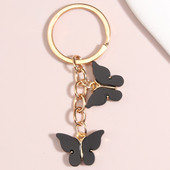 Breloc drăguț cu fluture colorat, breloc cu animale zburătoare, breloc emailat, pentru femei, bărbați, accesoriu pentru geantă, bijuterii DIY, cadouri