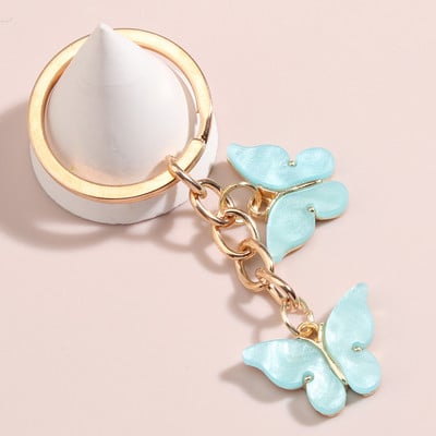 Breloc drăguț cu fluture colorat, breloc cu animale zburătoare, breloc emailat, pentru femei, bărbați, accesoriu pentru geantă, bijuterii DIY, cadouri