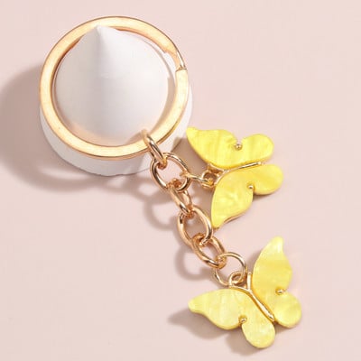 Breloc drăguț cu fluture colorat, breloc cu animale zburătoare, breloc emailat, pentru femei, bărbați, accesoriu pentru geantă, bijuterii DIY, cadouri