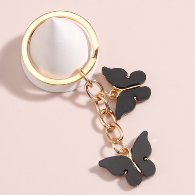 Breloc drăguț cu fluture colorat, breloc cu animale zburătoare, breloc emailat, pentru femei, bărbați, accesoriu pentru geantă, bijuterii DIY, cadouri