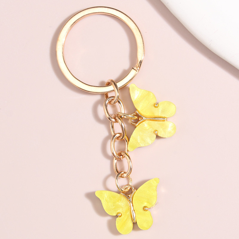 Breloc drăguț cu fluture colorat, breloc cu animale zburătoare, breloc emailat, pentru femei, bărbați, accesoriu pentru geantă, bijuterii DIY, cadouri