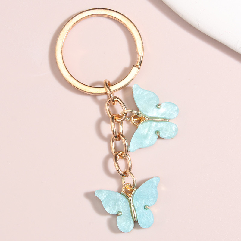 Breloc drăguț cu fluture colorat, breloc cu animale zburătoare, breloc emailat, pentru femei, bărbați, accesoriu pentru geantă, bijuterii DIY, cadouri