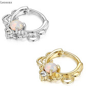 Leosoxs 1 bucată, la vânzare la cald, non-alergic, din oțel inoxidabil, inel strălucitor pentru nas, bijuterii pentru piercing-uri pentru unghii.