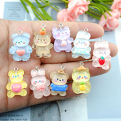 Breloc drăguț cu iepure urs pentru confecţionarea de bijuterii, bricolaj, cercei, brăţară, pandantiv, accesorii, descoperiri, fabricarea telefonului, comerţ cu ridicata