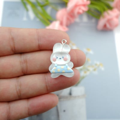 Breloc drăguț cu iepure urs pentru confecţionarea de bijuterii, bricolaj, cercei, brăţară, pandantiv, accesorii, descoperiri, fabricarea telefonului, comerţ cu ridicata