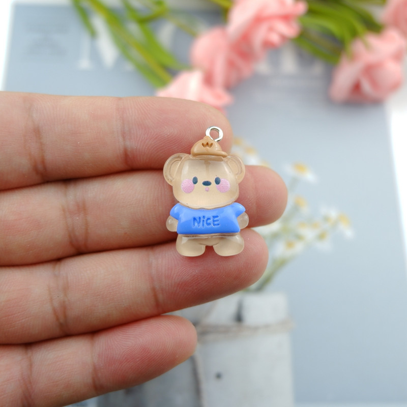 Breloc drăguț cu iepure urs pentru confecţionarea de bijuterii, bricolaj, cercei, brăţară, pandantiv, accesorii, descoperiri, fabricarea telefonului, comerţ cu ridicata