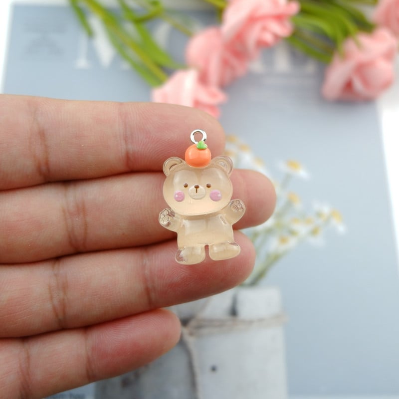 Breloc drăguț cu iepure urs pentru confecţionarea de bijuterii, bricolaj, cercei, brăţară, pandantiv, accesorii, descoperiri, fabricarea telefonului, comerţ cu ridicata