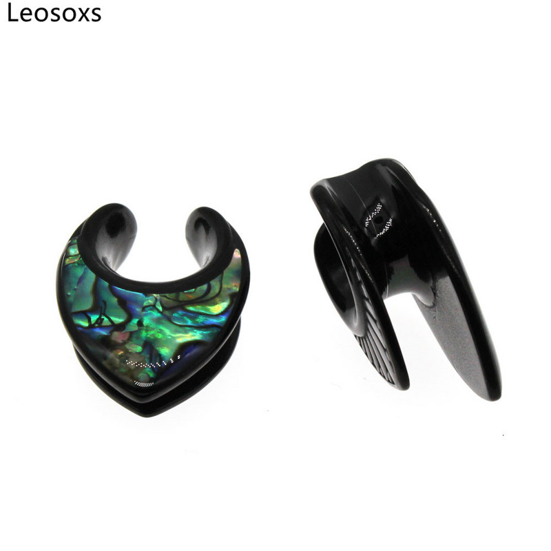 Leosoxs 1 pár rozsdamentes acél fülmérő dugó és alagút8-25 mm-es fülalagút húsú fültágító dugó piercing ékszerek