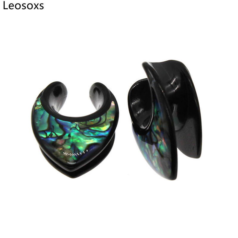 Leosoxs 1 pár rozsdamentes acél fülmérő dugó és alagút8-25 mm-es fülalagút húsú fültágító dugó piercing ékszerek