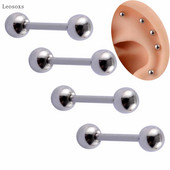 Leosoxs 4 bucăți exploziv personalitate din oțel inoxidabil ac fin oțel bile de oțel piercing oase bijuterii