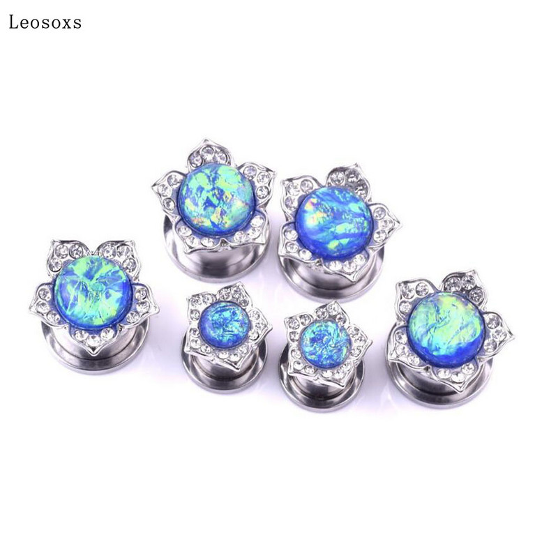 Leosoxs 1 bucată dopuri pentru urechi de modă 5mm-25mm din oțel inoxidabil Pinna bijuterii de expansiune pentru urechea umană Bijuterii piercing pentru corp