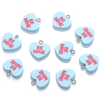 10 ks 19 mm SLADKÉ SRDIEČKO Prívesky BUĎ MOJE OBJÍM MA Živicové prívesky na výrobu šperkov Náhrdelníky Náramky Náušnice Príslušenstvo Veľkoobchod