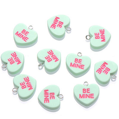 10 ks 19 mm SLADKÉ SRDIEČKO Prívesky BUĎ MOJE OBJÍM MA Živicové prívesky na výrobu šperkov Náhrdelníky Náramky Náušnice Príslušenstvo Veľkoobchod