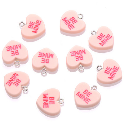 10 ks 19 mm SLADKÉ SRDIEČKO Prívesky BUĎ MOJE OBJÍM MA Živicové prívesky na výrobu šperkov Náhrdelníky Náramky Náušnice Príslušenstvo Veľkoobchod