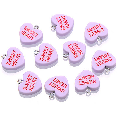 10 ks 19 mm SLADKÉ SRDIEČKO Prívesky BUĎ MOJE OBJÍM MA Živicové prívesky na výrobu šperkov Náhrdelníky Náramky Náušnice Príslušenstvo Veľkoobchod
