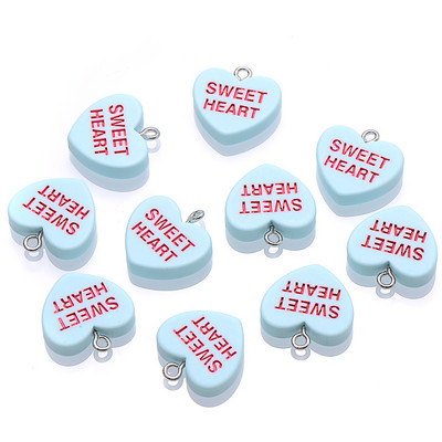 10 ks 19 mm SLADKÉ SRDIEČKO Prívesky BUĎ MOJE OBJÍM MA Živicové prívesky na výrobu šperkov Náhrdelníky Náramky Náušnice Príslušenstvo Veľkoobchod