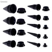 Leosoxs Bijuterii pentru piercing pentru ureche, acrilic negru, set doi-în-unul pentru auricul cu corn dublu