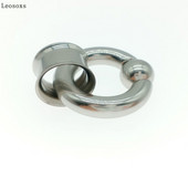 Leosoxs Oțel Chirurgical Ureche Carne Oțel Chirurgical Ureche Ureche Dimensiuni dublu evazate pentru urechi BCR Închidere cu bile Bijuterii inel pentru septul nasului
