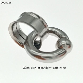 Leosoxs Surgical Steel Ear Flesh Surgical Steel Ear Flesh Double Flared Ear Guages BCR Ball Closure Нос Пръстен Бижута