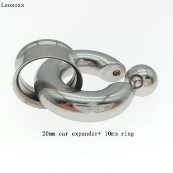 Leosoxs Surgical Steel Ear Flesh Surgical Steel Ear Flesh Double Flared Ear Guages BCR Ball Closure Нос Пръстен Бижута