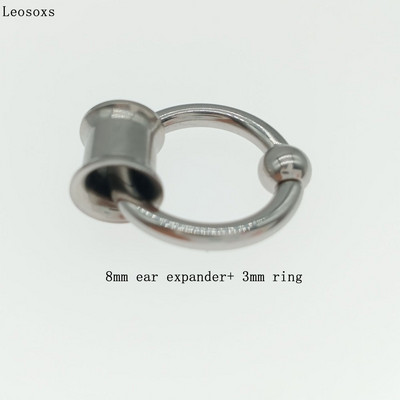 Leosoxs Oțel Chirurgical Ureche Carne Oțel Chirurgical Ureche Ureche Dimensiuni dublu evazate pentru urechi BCR Închidere cu bile Bijuterii inel pentru septul nasului