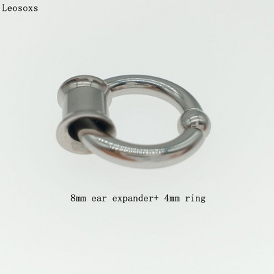 Leosoxs Oțel Chirurgical Ureche Carne Oțel Chirurgical Ureche Ureche Dimensiuni dublu evazate pentru urechi BCR Închidere cu bile Bijuterii inel pentru septul nasului