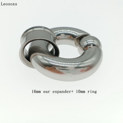 Leosoxs Oțel Chirurgical Ureche Carne Oțel Chirurgical Ureche Ureche Dimensiuni dublu evazate pentru urechi BCR Închidere cu bile Bijuterii inel pentru septul nasului