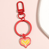 Breloc drăguț inimă colorată breloc cheie emailat cadouri de prietenie pentru femei, fete, geantă, accesoriu, bijuterii lucrate manual