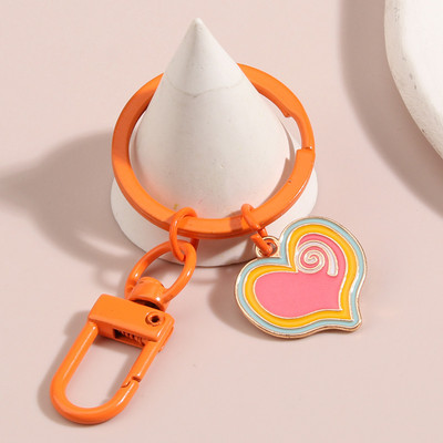 Breloc drăguț inimă colorată breloc cheie emailat cadouri de prietenie pentru femei, fete, geantă, accesoriu, bijuterii lucrate manual