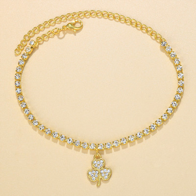 Stonefans mali cvjetni privjesak narukvica za gležanj Veleprodaja za žene Boho nakit od vještačkih dijamanata Nakit za gležanj Narukvica za gležanj za plažu Narukvica na nozi