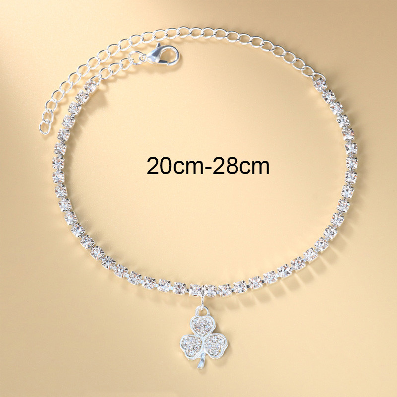 Stonefans mali cvjetni privjesak narukvica za gležanj Veleprodaja za žene Boho nakit od vještačkih dijamanata Nakit za gležanj Narukvica za gležanj za plažu Narukvica na nozi