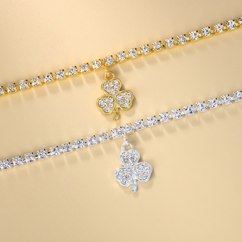 Stonefans mali cvjetni privjesak narukvica za gležanj Veleprodaja za žene Boho nakit od vještačkih dijamanata Nakit za gležanj Narukvica za gležanj za plažu Narukvica na nozi