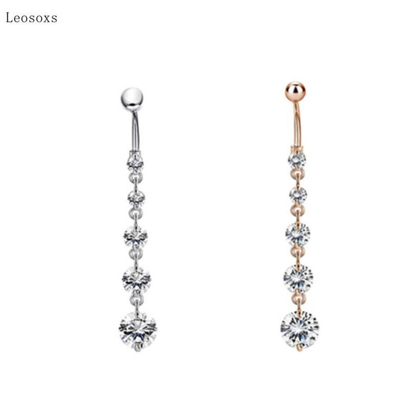 Leosoxs Set de 6 bucăți exploziv, personalizat, combinație de zircon, bijuterii pentru piercing pentru buric