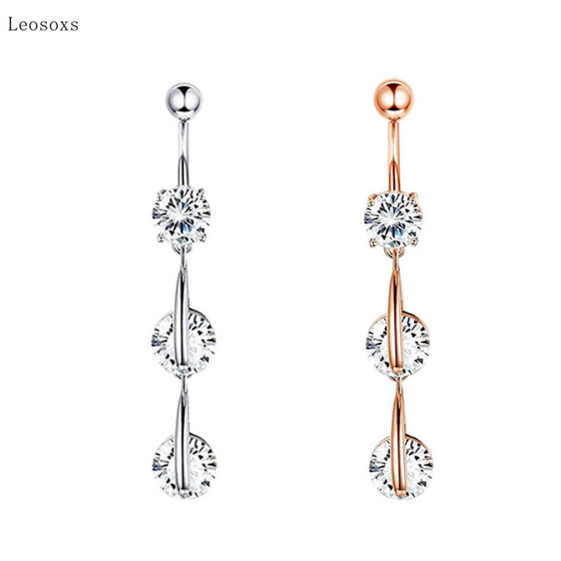 Leosoxs Set de 6 bucăți exploziv, personalizat, combinație de zircon, bijuterii pentru piercing pentru buric