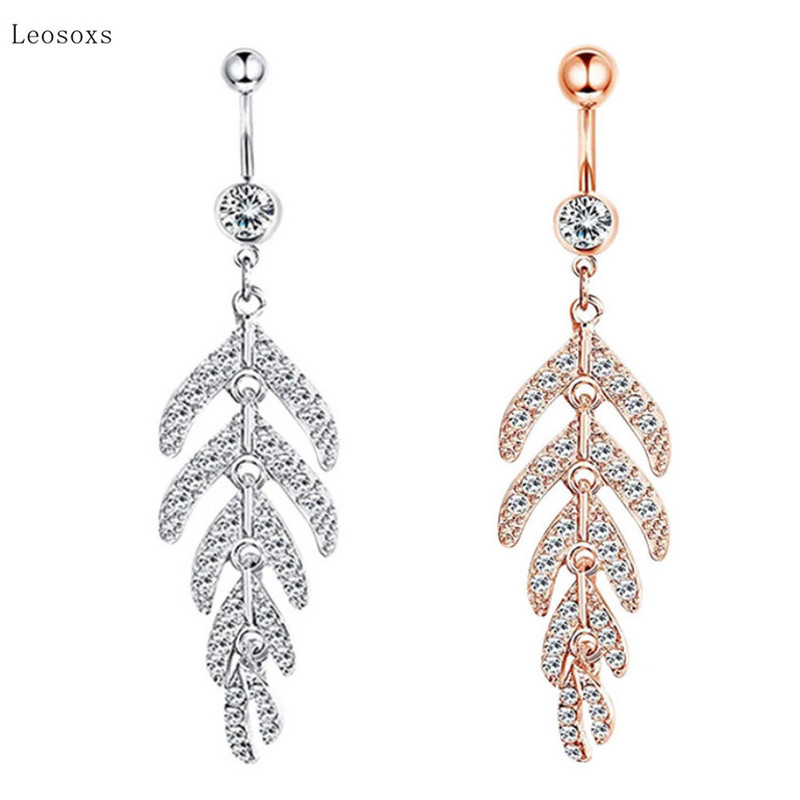 Leosoxs Set de 6 bucăți exploziv, personalizat, combinație de zircon, bijuterii pentru piercing pentru buric