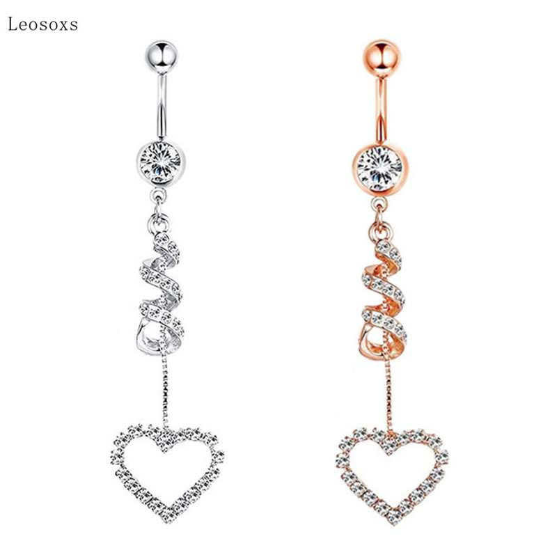 Leosoxs Set de 6 bucăți exploziv, personalizat, combinație de zircon, bijuterii pentru piercing pentru buric