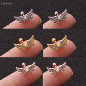 Leosoxs 2 buc. noi, aripi de înger dulce, cercei cu filet, bijuterii piercing rafinate