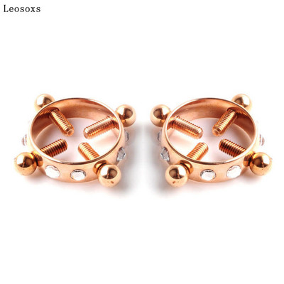 Leosoxs 2 buc. Inel hipoalergenic pentru sâni, bijuterii din oțel inoxidabil, rotund, reglabil