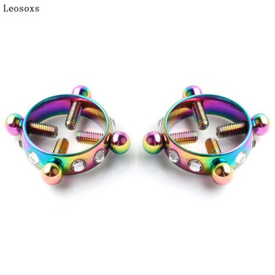 Leosoxs 2 buc. Inel hipoalergenic pentru sâni, bijuterii din oțel inoxidabil, rotund, reglabil