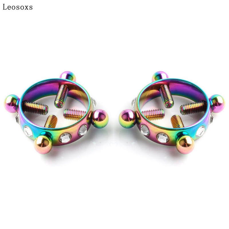 Leosoxs 2 buc. Inel hipoalergenic pentru sâni, bijuterii din oțel inoxidabil, rotund, reglabil