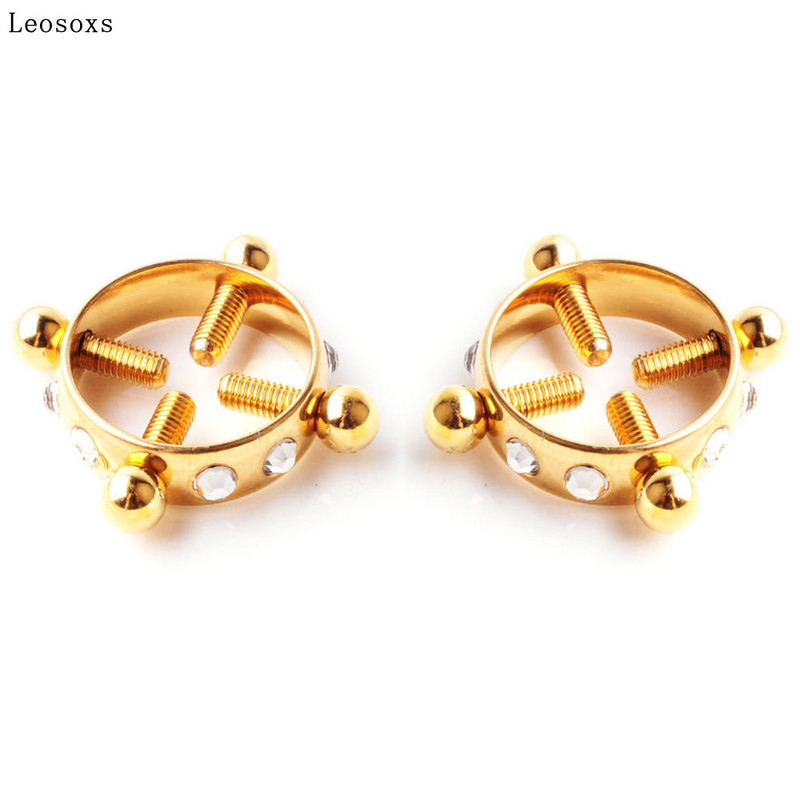 Leosoxs 2 buc. Inel hipoalergenic pentru sâni, bijuterii din oțel inoxidabil, rotund, reglabil