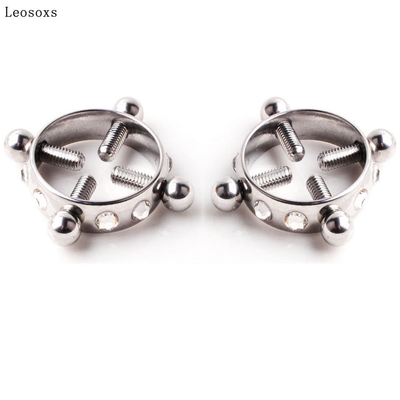Leosoxs 2 buc. Inel hipoalergenic pentru sâni, bijuterii din oțel inoxidabil, rotund, reglabil