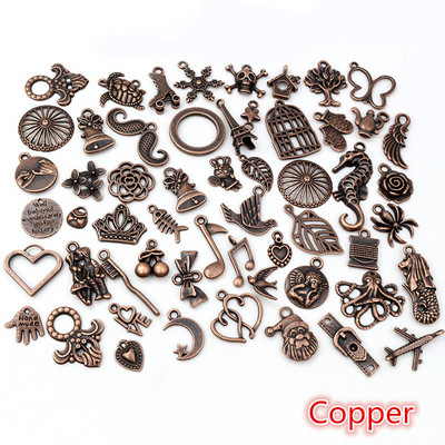 30 ks Zmiešané štýly Zvieracie srdce List Kvet Koruna Prívesky Prívesky DIY Šperky Nálezy pre náhrdelník Náramok Príslušenstvo