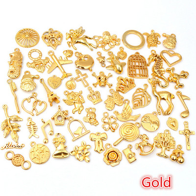 30 ks Zmiešané štýly Zvieracie srdce List Kvet Koruna Prívesky Prívesky DIY Šperky Nálezy pre náhrdelník Náramok Príslušenstvo